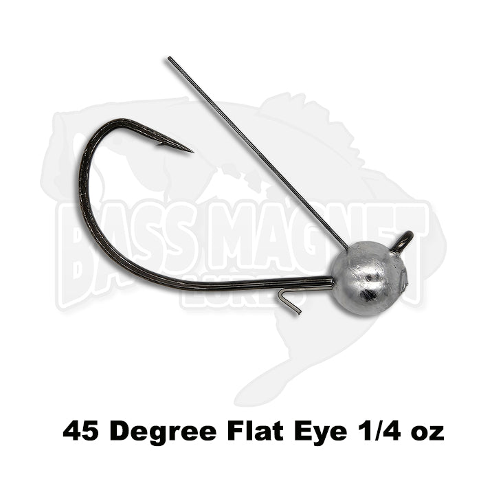 Weedless 45 Degree Flat Eye Jighead