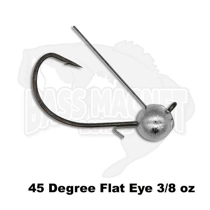 Weedless 45 Degree Flat Eye Jighead