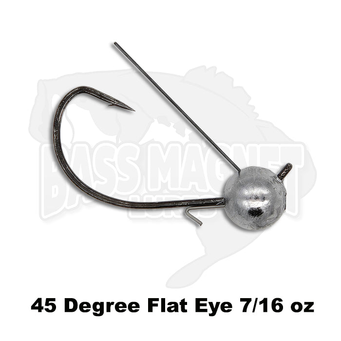 Weedless 45 Degree Flat Eye Jighead
